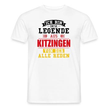 Stadt Kitzingen Deutschland Legende Spruch - Männer T-Shirt - Weiß - Vorne - AI Model Male 178 dark (178cm)