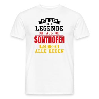 Stadt Sonthofen Deutschland Legende Spruch - Männer T-Shirt - Weiß - Vorne - AI Model Male 178 dark (178cm)