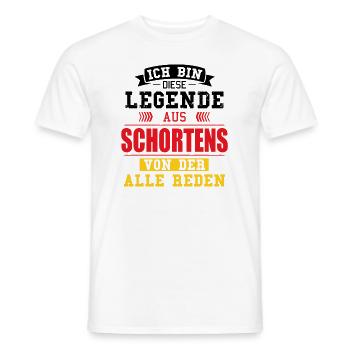 Stadt Schortens Deutschland Legende Spruch - Männer T-Shirt - Weiß - Vorne - AI Model Male 178 dark (178cm)
