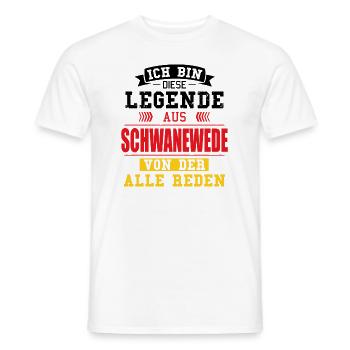 Stadt Schwanewede Deutschland Legende Spruch - Männer T-Shirt - Weiß - Vorne - AI Model Male 178 dark (178cm)