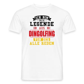 Stadt Dingolfing Deutschland Legende Spruch - Männer T-Shirt - Weiß - Vorne - AI Model Male 178 dark (178cm)