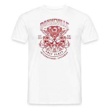 Bonneville Salt Flats Motorcycle Racing Vintage - Men's T-Shirt - white - Front - AI Model Male 178 dark (178cm)