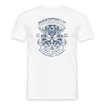 Bonneville Salt Flats Motorcycle Racing Vintage - Men's T-Shirt - white - Front - AI Model Male 178 dark (178cm)