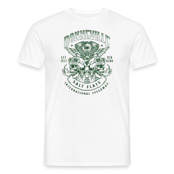 Bonneville Salt Flats Motorradrennen Vintage - Männer T-Shirt - Weiß - Vorne - AI Model Male 178 dark (178cm)