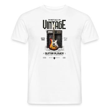 Je ne suis pas vieux je suis Vintage rétro 1949 guitare - T-shirt homme - blanc - Devant - AI Model Male 178 dark (178cm)