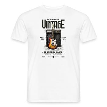 Je ne suis pas vieux je suis vintage Rétro 1995 Guitare - T-shirt homme - blanc - Devant - AI Model Male 178 dark (178cm)