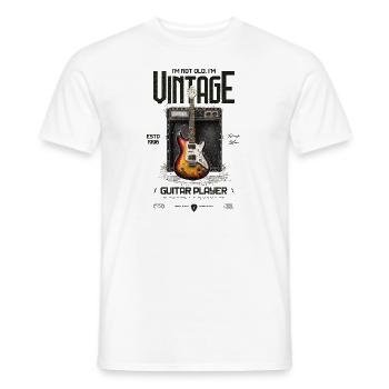 Je ne suis pas vieux je suis vintage Rétro 1996 Guitare - T-shirt homme - blanc - Devant - AI Model Male 178 dark (178cm)