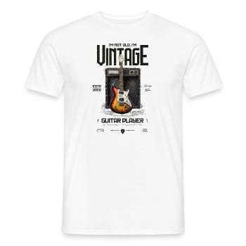 Je ne suis pas vieux Je suis Vintage Retro 2000 Guitare - T-shirt homme - blanc - Devant - AI Model Male 178 dark (178cm)