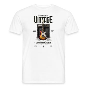 Je ne suis pas vieux je suis vintage Retro 2003 Guitare - T-shirt homme - blanc - Devant - AI Model Male 178 dark (178cm)