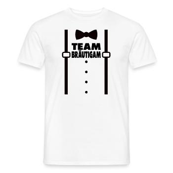 Junggesellenabschied Polterabend Team Bräutigam - Männer T-Shirt - Weiß - Vorne - AI Model Male 178 dark (178cm)