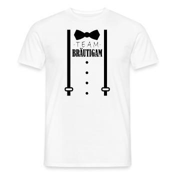 Junggesellenabschied Polterabend Team Bräutigam - Männer T-Shirt - Weiß - Vorne - AI Model Male 178 dark (178cm)