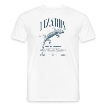 Tokajer Gecko Streetwear Eidechse Hüter - Männer T-Shirt - Weiß - Vorne - AI Model Male 178 dark (178cm)