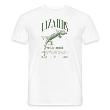 Tokajer Gecko Streetwear Eidechse Hüter - Männer T-Shirt - Weiß - Vorne - AI Model Male 178 dark (178cm)