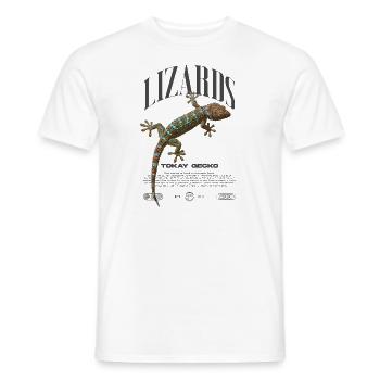 Tokajer Gecko Streetwear Eidechse Hüter - Männer T-Shirt - Weiß - Vorne - AI Model Male 178 dark (178cm)
