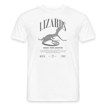 Moniteur d’arbre vert Streetwear gardien de lézard - T-shirt homme - blanc - Devant - AI Model Male 178 dark (178cm)