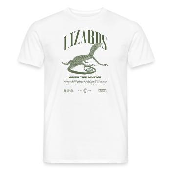 Moniteur d’arbre vert Streetwear gardien de lézard - T-shirt homme - blanc - Devant - AI Model Male 178 dark (178cm)