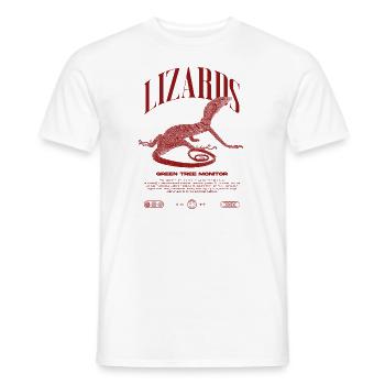 Moniteur d’arbre vert Streetwear gardien de lézard - T-shirt homme - blanc - Devant - AI Model Male 178 dark (178cm)