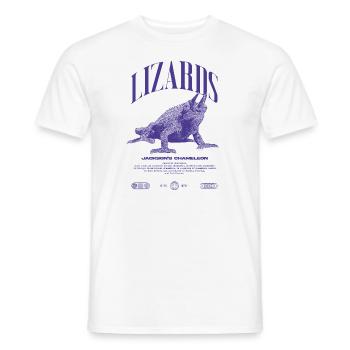 Jackson's Chamäleon Streetwear Eidechsenwärter - Männer T-Shirt - Weiß - Vorne - AI Model Male 178 dark (178cm)