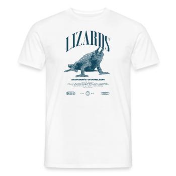 Jackson's Chamäleon Streetwear Eidechsenwärter - Männer T-Shirt - Weiß - Vorne - AI Model Male 178 dark (178cm)