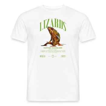 Panther Caméléon Streetwear Lézard Keeper - T-shirt homme - blanc - Devant - AI Model Male 178 dark (178cm)