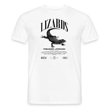 Phelsuma laticauda jour Gecko gardien de lézard - T-shirt homme - blanc - Devant - AI Model Male 178 dark (178cm)