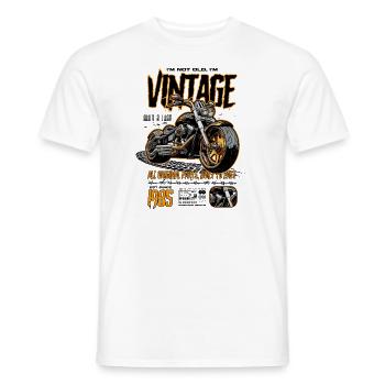 Motorcycle Bikers Motorbike Birthday Born In 1985 - Men's T-Shirt - white - Front - AI Model Male 178 dark (178cm)