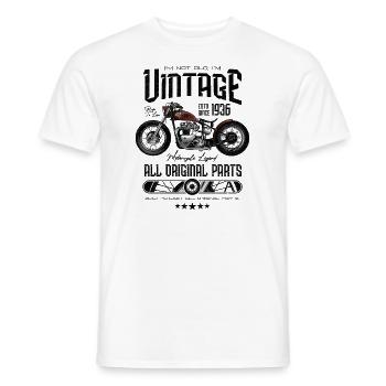 Vintage Motorrad Biker Motorrad Geburtstag 1936 - Männer T-Shirt - Weiß - Vorne - AI Model Male 178 dark (178cm)