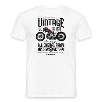 Vintage Motorrad Motorrad Motorrad Geburtstag 1933 - Männer T-Shirt - Weiß - Vorne - AI Model Male 178 dark (178cm)