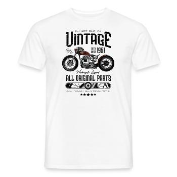 Vintage Motorrad Motorrad Motorrad Geburtstag 1961 - Männer T-Shirt - Weiß - Vorne - AI Model Male 178 dark (178cm)