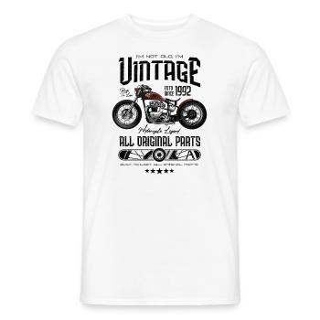 Moto Vintage Motards Motard Anniversaire 1992 - T-shirt homme - blanc - Devant - AI Model Male 178 dark (178cm)