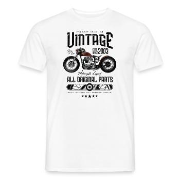 Vintage Motorrad Biker Motorrad Geburtstag 2003 - Männer T-Shirt - Weiß - Vorne - AI Model Male 178 dark (178cm)