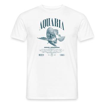 Asiatische Arowana Monster Fish Keeper Streetwear - Männer T-Shirt - Weiß - Vorne - AI Model Male 178 dark (178cm)