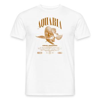 Asian Arowana Monster Fish Keeper Streetwear - Men's T-Shirt - white - Front - AI Model Male 178 dark (178cm)