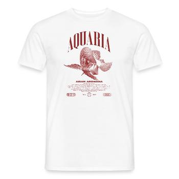 Asiatische Arowana Monster Fish Keeper Streetwear - Männer T-Shirt - Weiß - Vorne - AI Model Male 178 dark (178cm)
