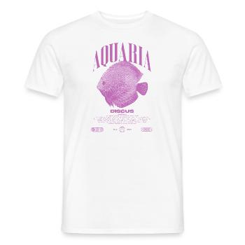 Diskus-Buntbarsch Fish Keeper Moderne Streetwear - Männer T-Shirt - Weiß - Vorne - AI Model Male 178 dark (178cm)