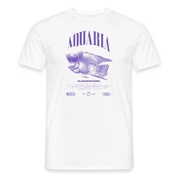 Flowerhorn Cichlid Fish Keeper Streetwear - Männer T-Shirt - Weiß - Vorne - AI Model Male 178 dark (178cm)