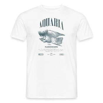 Flowerhorn Cichlid Fish Keeper Streetwear - T-shirt homme - blanc - Devant - AI Model Male 178 dark (178cm)