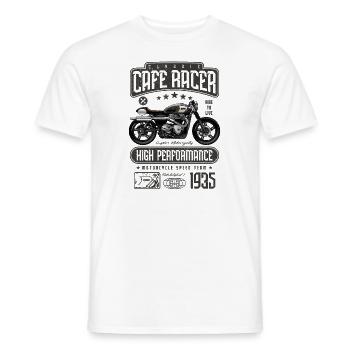 Cafe Racer Motorrad Geburtstag Biker Jahrgang 1935 - Männer T-Shirt - Weiß - Vorne - AI Model Male 178 dark (178cm)