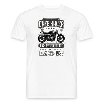 Cafe Racer Motorrad Geburtstag Biker Geboren 1932 - Männer T-Shirt - Weiß - Vorne - AI Model Male 178 dark (178cm)