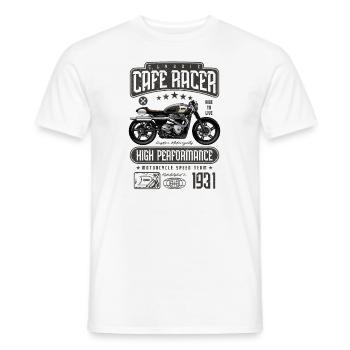 Cafe Racer Motorrad Geburtstag Biker Jahrgang 1931 - Männer T-Shirt - Weiß - Vorne - AI Model Male 178 dark (178cm)