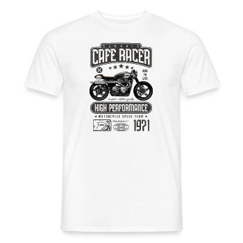 Cafe Racer Motorrad Geburtstag Biker Jahrgang 1971 - Männer T-Shirt - Weiß - Vorne - AI Model Male 178 dark (178cm)