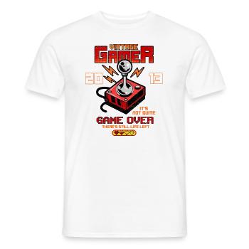 Vintage Gamer depuis 2013 Funny Birthday Gaming - T-shirt homme - blanc - Devant - AI Model Male 178 dark (178cm)