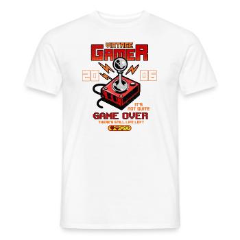 Vintage Gamer Since 2006 Funny Birthday Gaming - Men's T-Shirt - white - Front - AI Model Male 178 dark (178cm)