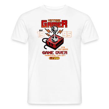 Vintage Gamer seit 1995 Lustige Geburtstagsspiele - Männer T-Shirt - Weiß - Vorne - AI Model Male 178 dark (178cm)