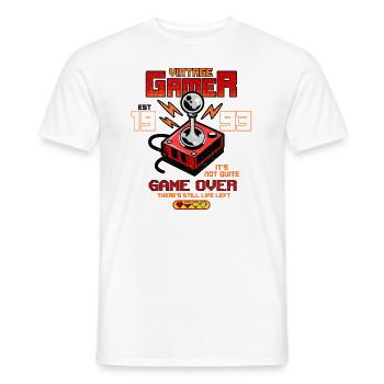 Vintage Gamer depuis 1993 Drôle d’anniversaire Jeux - T-shirt homme - blanc - Devant - AI Model Male 178 dark (178cm)