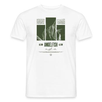 Altum Kaiserfisch Buntbarsch Aquarium Fischhalter - Männer T-Shirt - Weiß - Vorne - AI Model Male 178 dark (178cm)