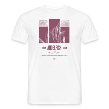 Altum Kaiserfisch Buntbarsch Aquarium Fischhalter - Männer T-Shirt - Weiß - Vorne - AI Model Male 178 dark (178cm)