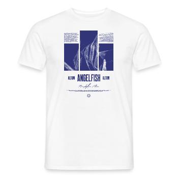 Altum Kaiserfisch Buntbarsch Aquarium Fischhalter - Männer T-Shirt - Weiß - Vorne - AI Model Male 178 dark (178cm)