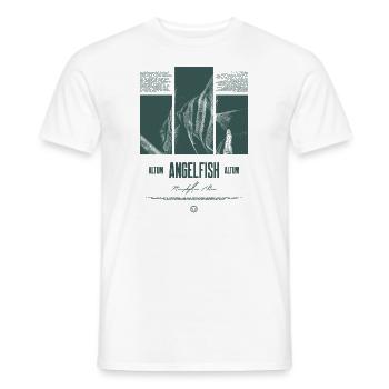 Altum Kaiserfisch Buntbarsch Aquarium Fischhalter - Männer T-Shirt - Weiß - Vorne - AI Model Male 178 dark (178cm)