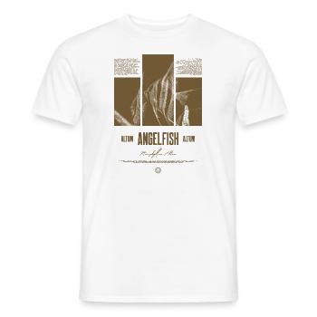 Altum Kaiserfisch Buntbarsch Aquarium Fischhalter - Männer T-Shirt - Weiß - Vorne - AI Model Male 178 dark (178cm)